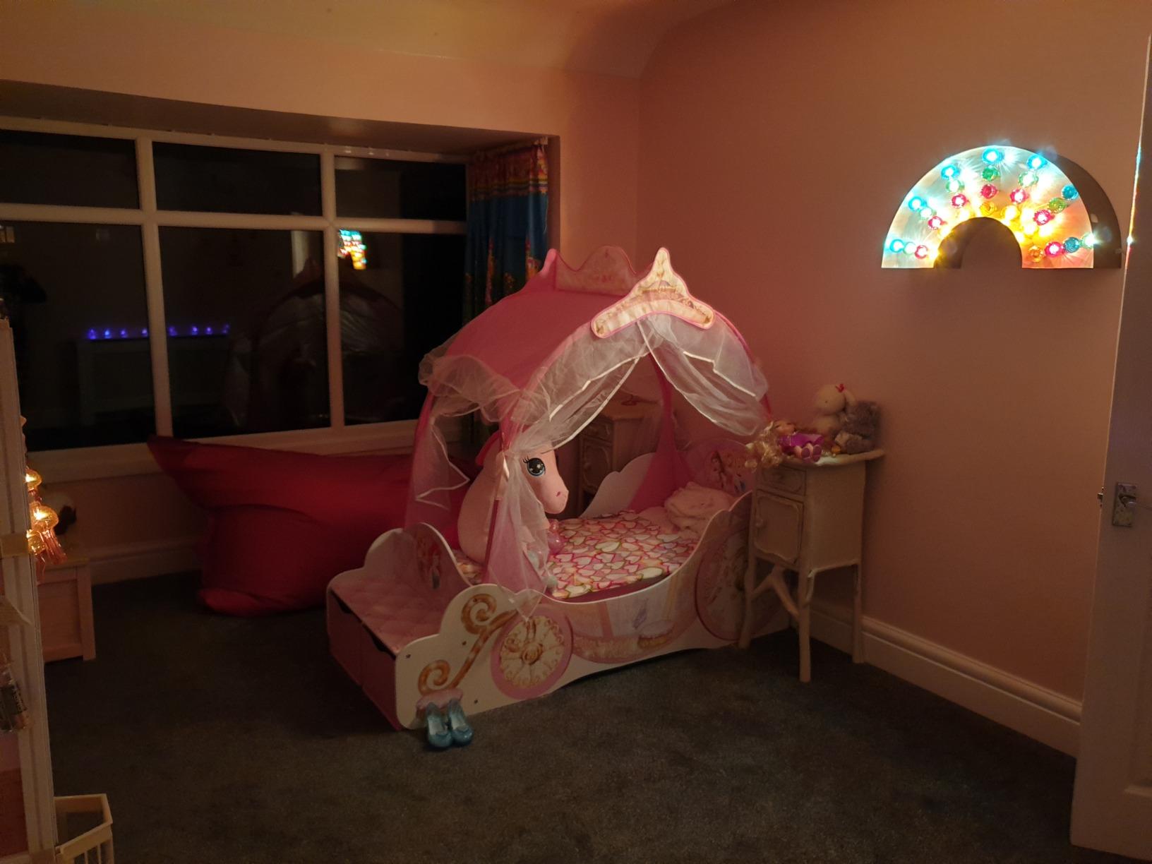 【Furniture】Princess Carriage Kids Toddler Bed by HelloHome, Pink, 160x87.5x136 cm