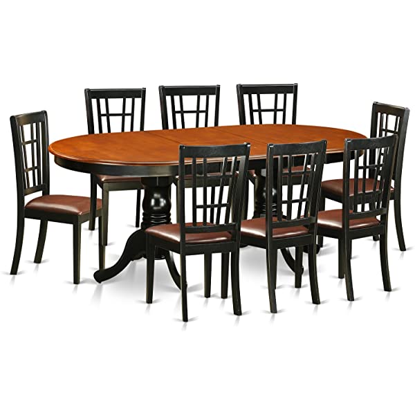 5 PC Dining room set-Dining Table with 4 Wooden Dining Chairs PLNI5-BCH-C