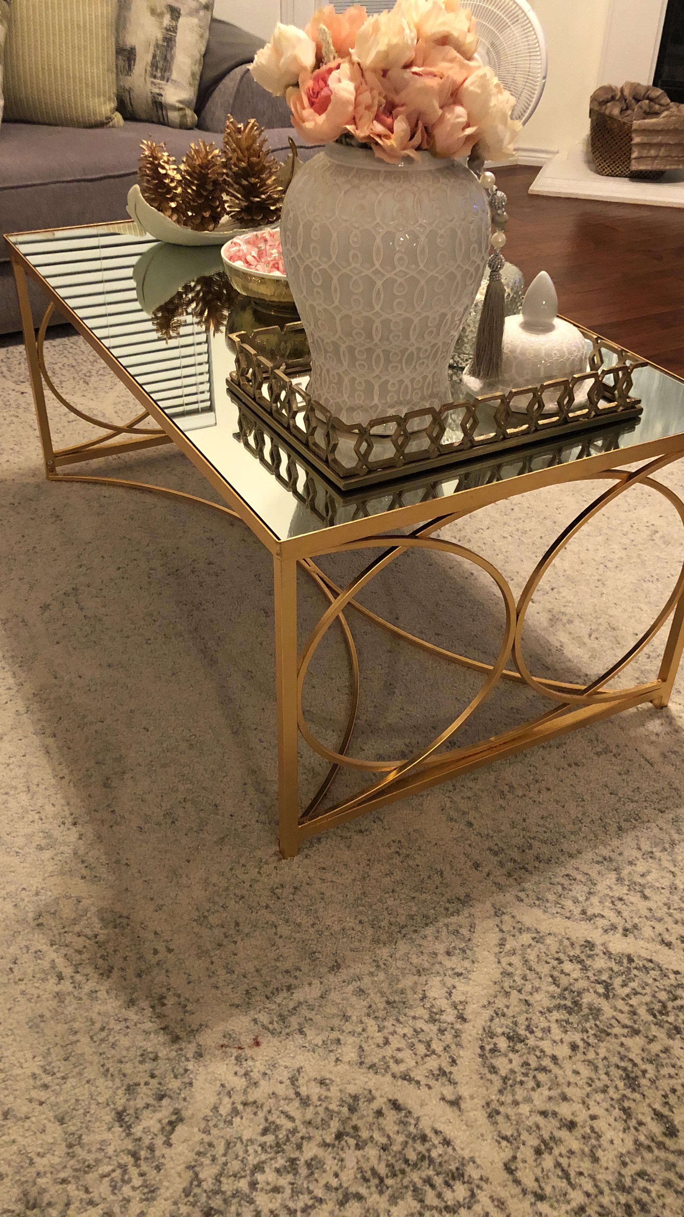 【Furniture】Home Collection Melosa Gold Coffee Table