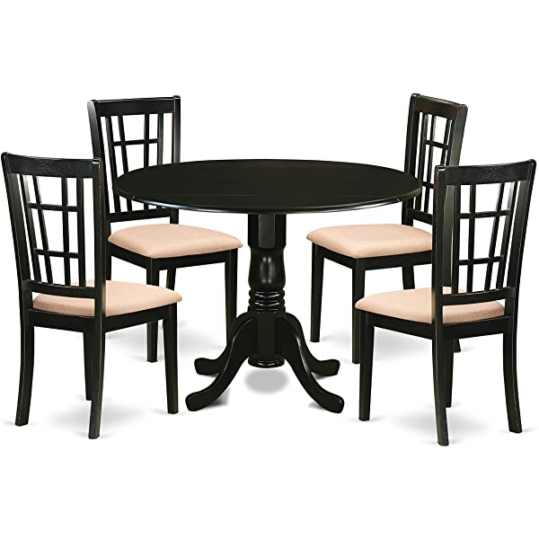 5 PC Dining room set -Table and 4 Dining Chairs Dlni5-blk-lc