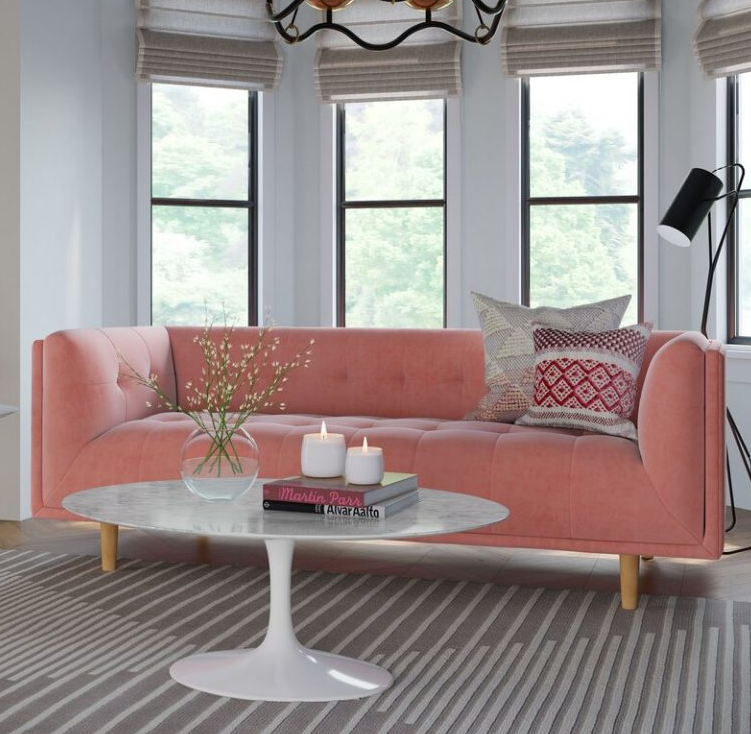 82 inch velvet tuxedo armchair sofa