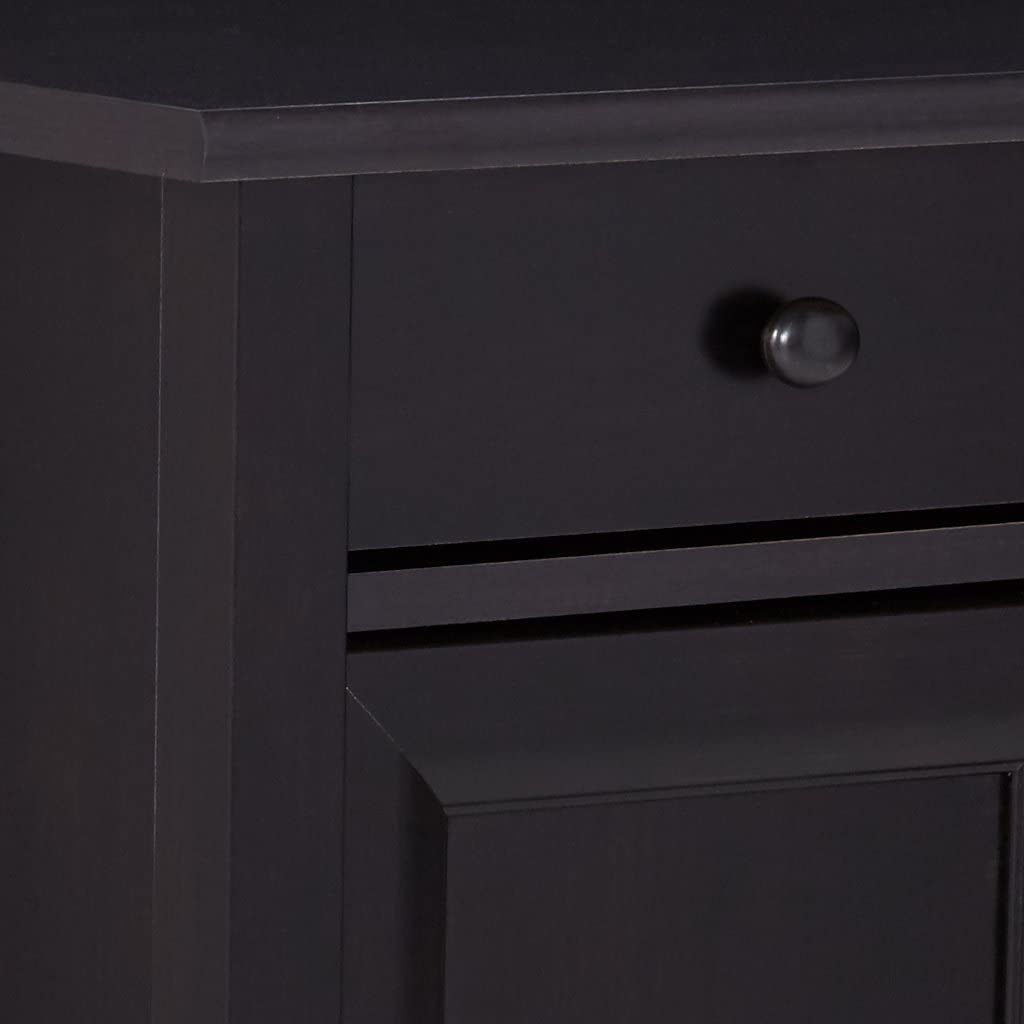 Sauder 408696 Edge Water Utility CartStand, L 28.19 x W 19.45 x H 29.02, Estate Black finish