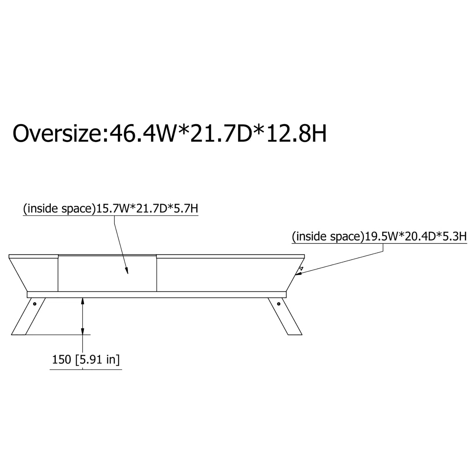 【Furniture】Soto 4 Legs Coffee Table with Storage