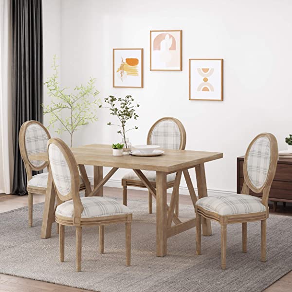 Christopher Knight Home Phinnaeus Beige Fabric Dining Chair (Set of 2), 2-Pcs Set Beige 2-Pcs Set