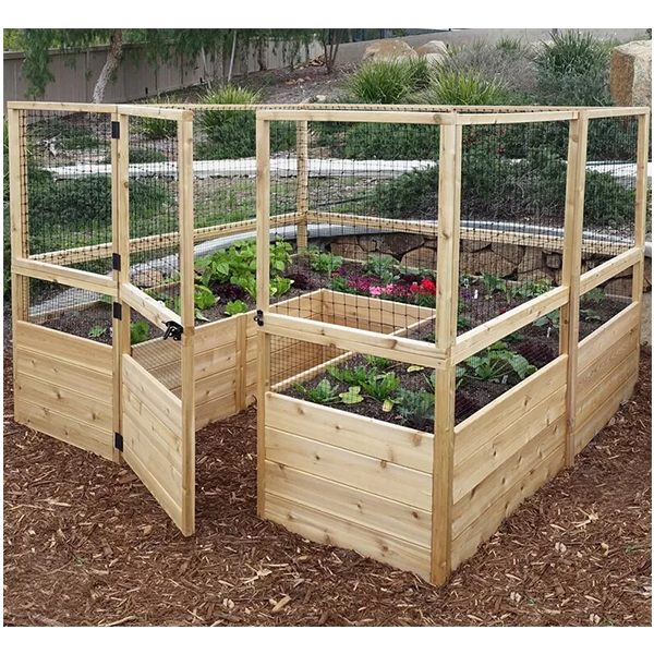 7,5 'X 8' GARTENBEET MIT HOLZRAHMEN ZU VERKAUFEN