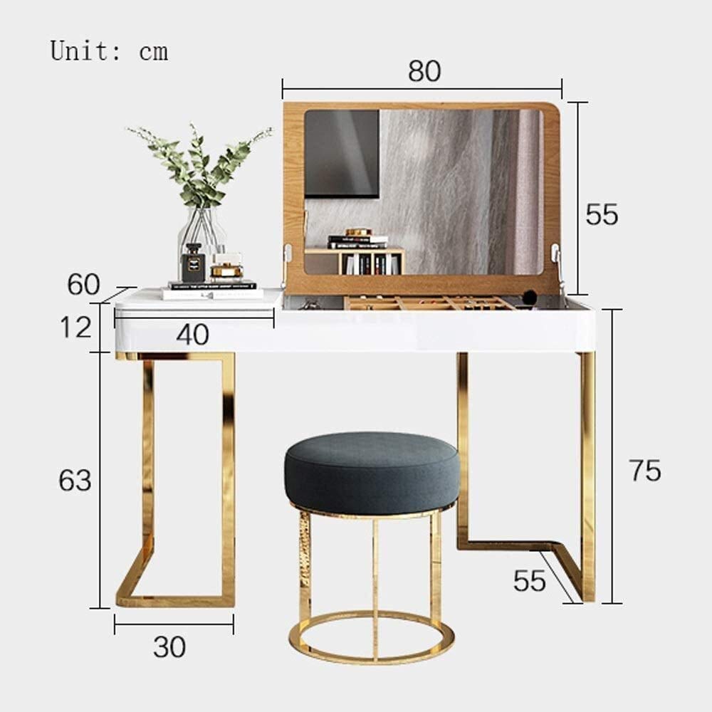 【Furniture】Vanity Table Set Creative Nordic Light Luxury Environmental Dressing Table Modern Simple Dresser