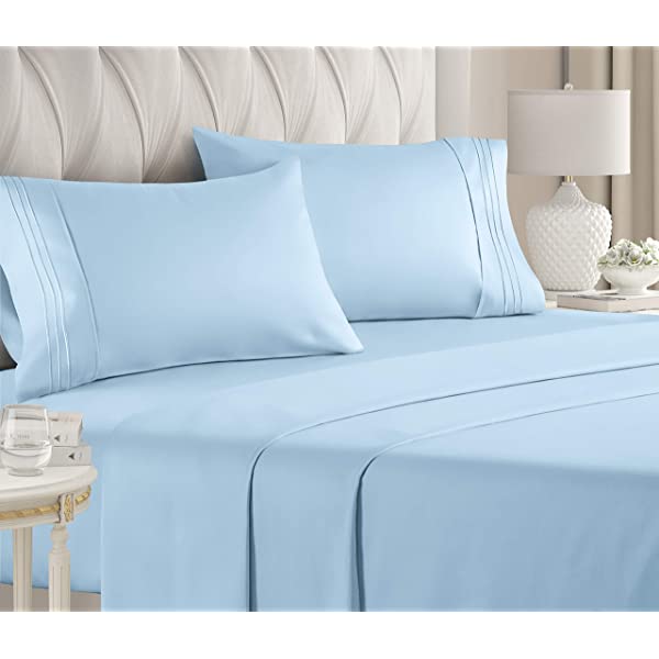 Queen Size Sheet Set - 4 Piece - Hotel Luxury Bed Sheets - Extra Soft - Deep Pockets - Easy Fit - Breathable & Cooling Sheets - Wrinkle Free - Comfy – Dark Grey Bed Sheets - Queens Sheets – 4 PC Queen Grey