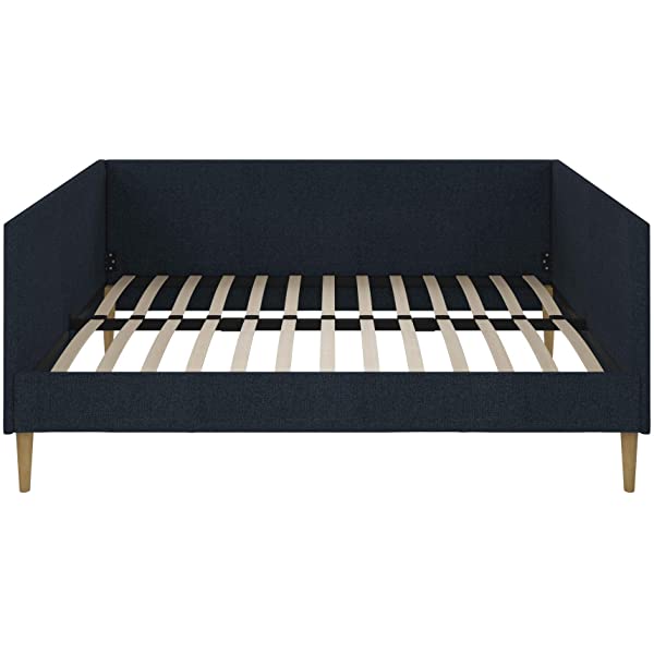 DHP Franklin Mid Century Upholstered Daybed, Sofa Bed, Twin Size Frame, Tan Linen Linen Twin Tan