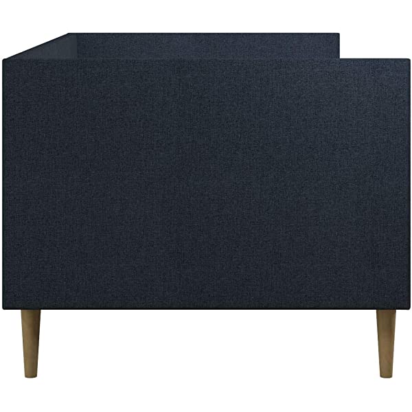 DHP Franklin Mid Century Upholstered Daybed, Sofa Bed, Twin Size Frame, Tan Linen Linen Twin Tan