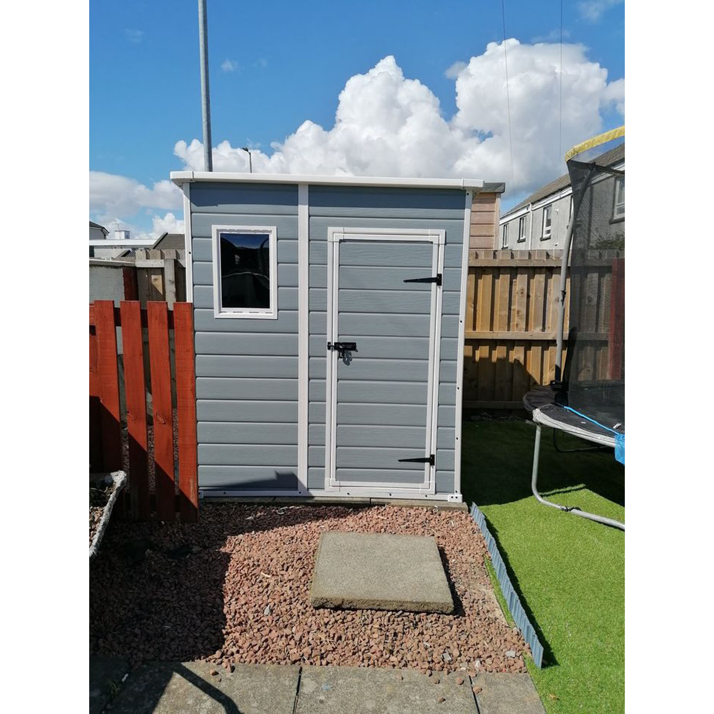 Kate Manor Loft Outdoor Plastic Garden Storage Shed, 6 x 6 Feet