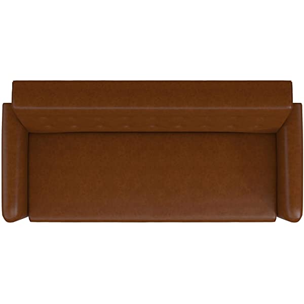 Novogratz 2360379N Z Stevie, Convertible Sofa Bed Couch, Ivory Velvet Futon