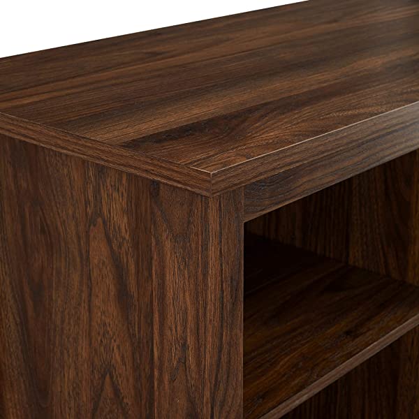 Walker Edison Wren Classic 4 Cubby TV Stand for TVs up to 65 Inches, 58 Inch, Black Black 58 InchTV Stand