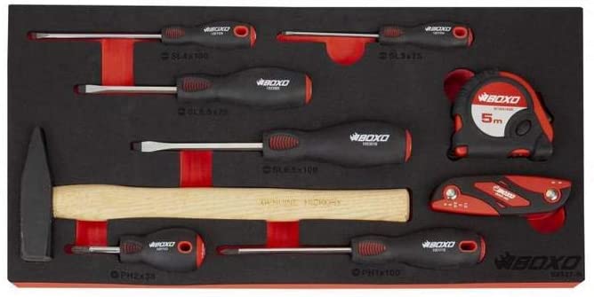 BOXO USA Heavy Duty Toolbox 103 Piece MotoBox Tool Box with Locking System - Black