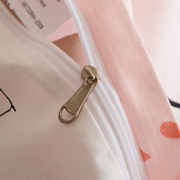 New Cartoon Animals Elephant Print Duvet Cover Sets for Kids 100% Cotton Reversible Soft 3 Pieces Kids Bedding Duvet Cover Pillowcases Kawaii Cloud Bedding Sets, Queen/Full Full/Queen (1 Duvet Cover + 2 Pillowcases) Multi A00 Elephant Bunny Balloon