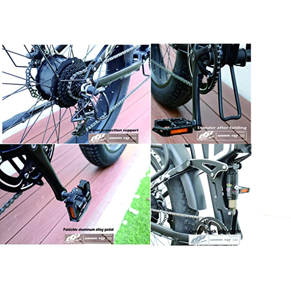 Opeak Ebike Foldable Electric Bike 750W High Speed Motor, 12AH Removable 48V Ebike Battery, 8 Speed, 26’’4.0 Fat Tire Electric Bike Folding Ebikes for Adults, E Bikes for Women and Men UNIK - white