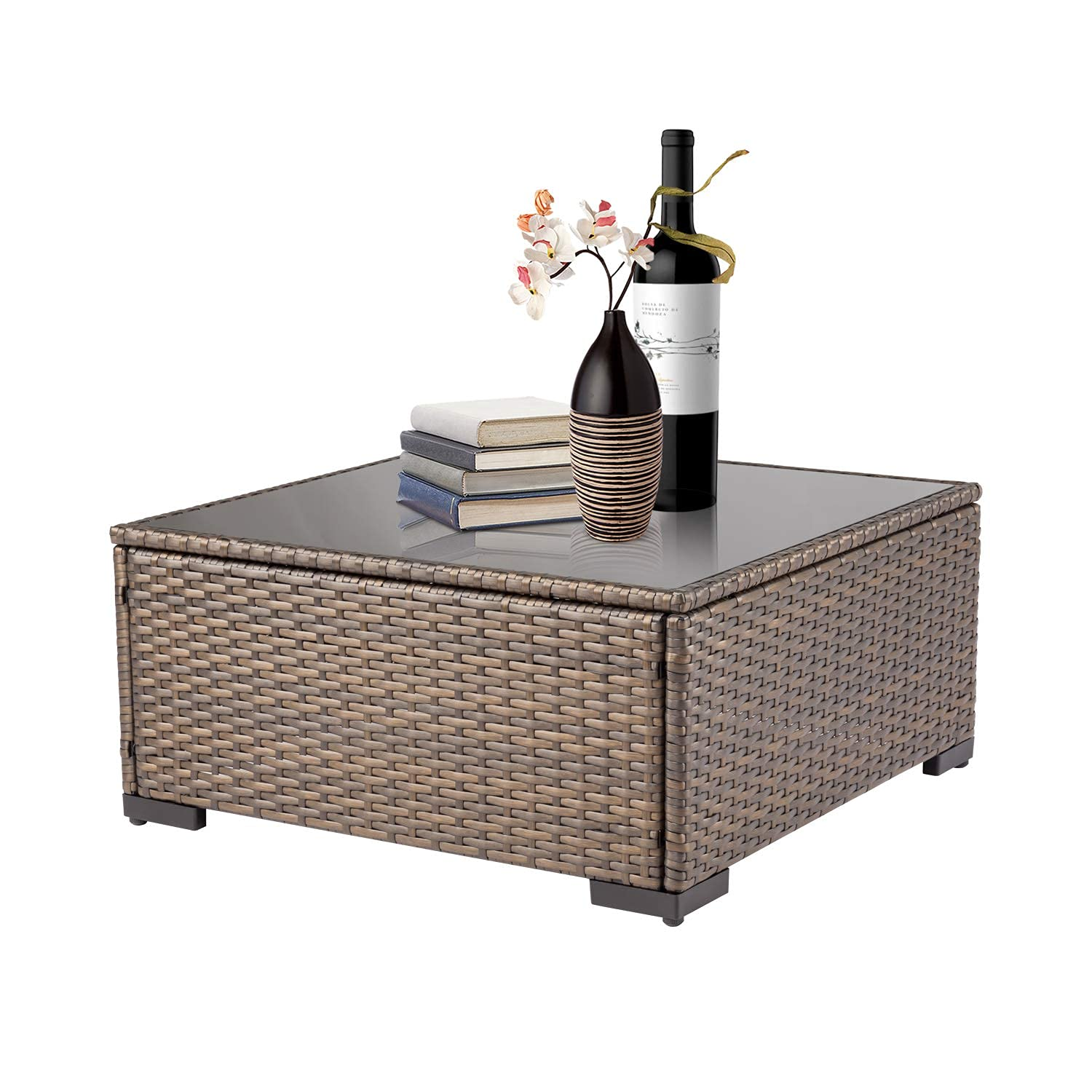 【Furniture】Outdoor Furniture Set, 7 Pcs Sectional Patio Furniture, PE Rattan Coversation Sofa Set