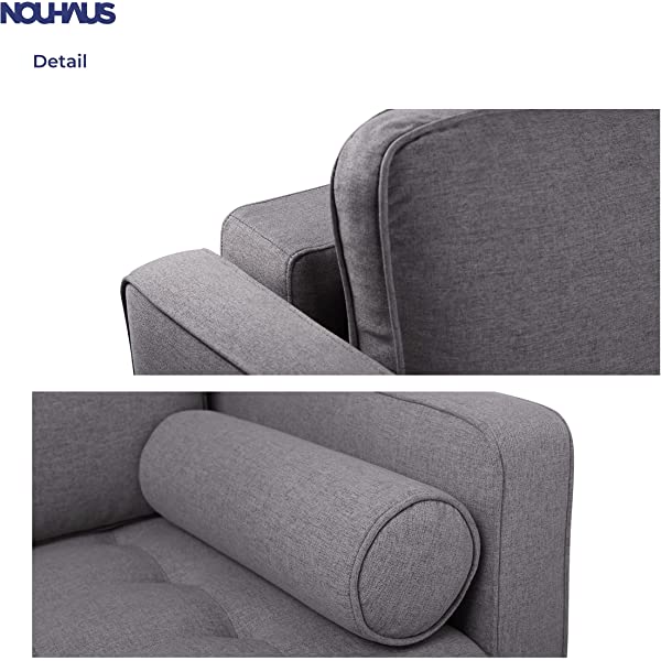 Nouhaus Module, Sleeper Sofa Bed Couch. 7ft Luxury Convertible Sofa Futon Bed with No Roll Together Latex. Ivory Woven Pull Out Bed for Bedroom Couch, Small Apartment Furniture Sofas or RV Couch Woven/Knit Ivory