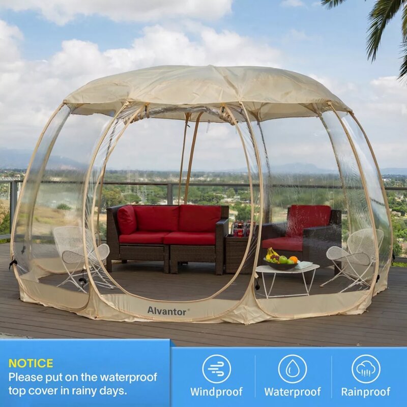 Bubble 15 Ft. W x 15 Ft. D Fiberglass Patio Gazebo