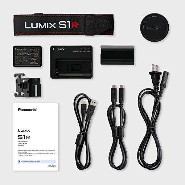 Panasonic LUMIX S1R Full Frame Mirrorless Camera with 47.3MP MOS High Resolution Sensor, 24-105mm F4 L-Mount S Series Lens, 4K HDR Video and 3.2” LCD - DC-S1RMK w/ 24-105mm Base