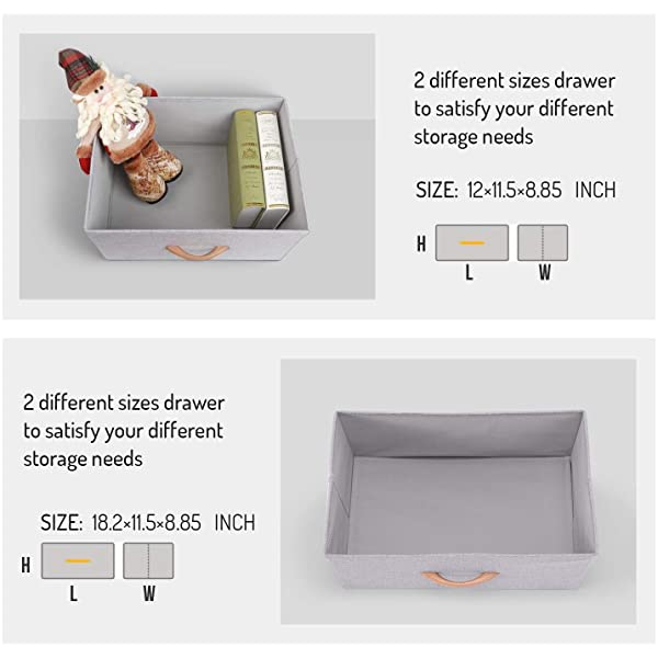 ROMOON Dresser Organizer with 5 Drawers, Fabric Storage Drawer Unit, Dresser Tower for Bedroom, Hallway, Entryway, Closets, Nursery - Wide Espresso