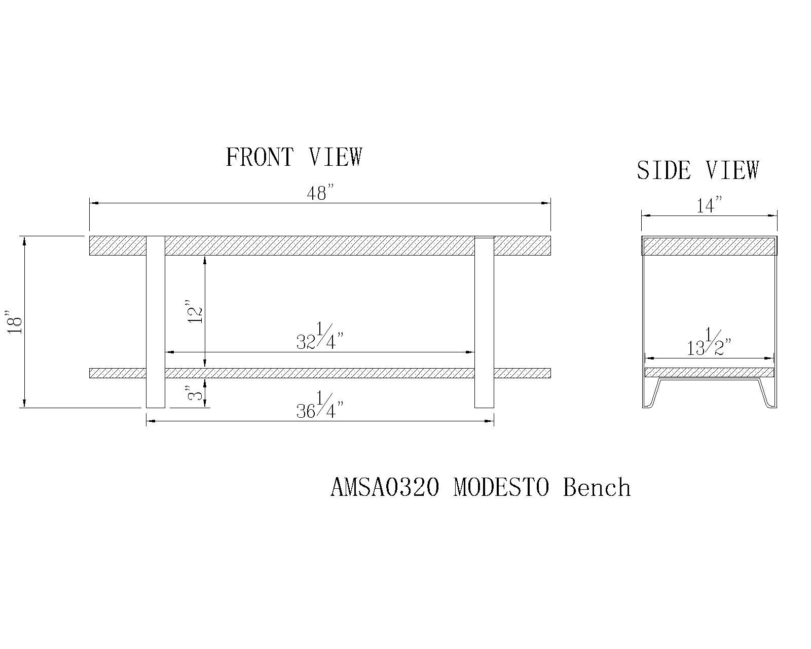 【Furniture】Alezzi 48'' Wide Birch Solid Wood Hall Tree with Bench