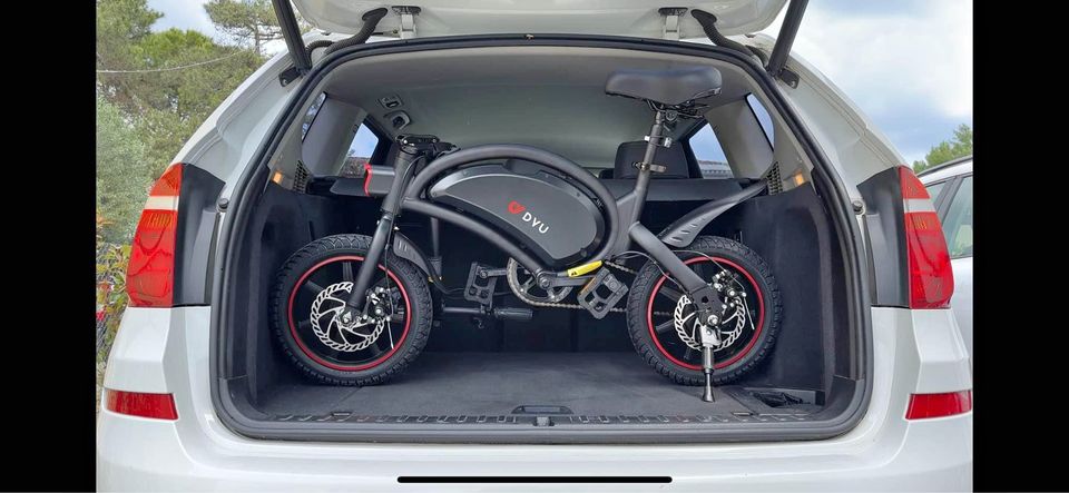 Bicicletta Elettrica Pieghevole, 14 pollici, E-Bike pedalata assistita e acceleratore.