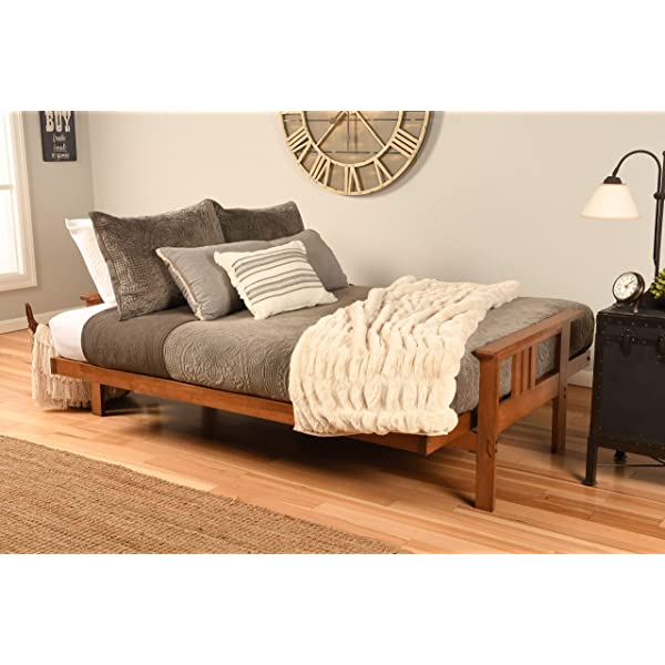 Kodiak Furniture Monterey Futon Set, No Drawers, with Barbados Base and Oregon Trail Saddle Mattress