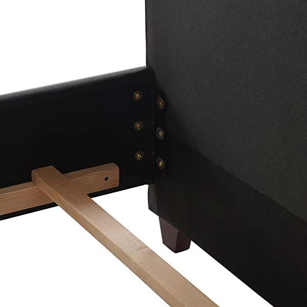 Jennifer Taylor Home Marcella Collection Queen Wingback Tufted Hand-Applied Nail Heads Upholstered Bed, Antique White Antique White Queen