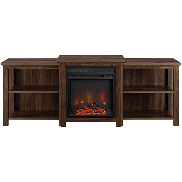 Walker Edison Wren Classic 4 Cubby TV Stand for TVs up to 65 Inches, 58 Inch, Black Black 58 InchTV Stand