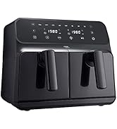 Cooks Professional Twin Dual Air Fryer Digital Twin XL 8 Litre Capacity Energy Saving Sync Match ...