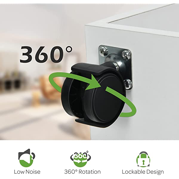 Tangkula Rolling Storage Drawer Cart, Wooden Utility Cart w/ 3 Drawers, 3 Shelves, 3 Slots and 2 Dowels, Organizer Cabinet w/ Lockable Casters, Mobile Cart for Study, Living Room, Office, White