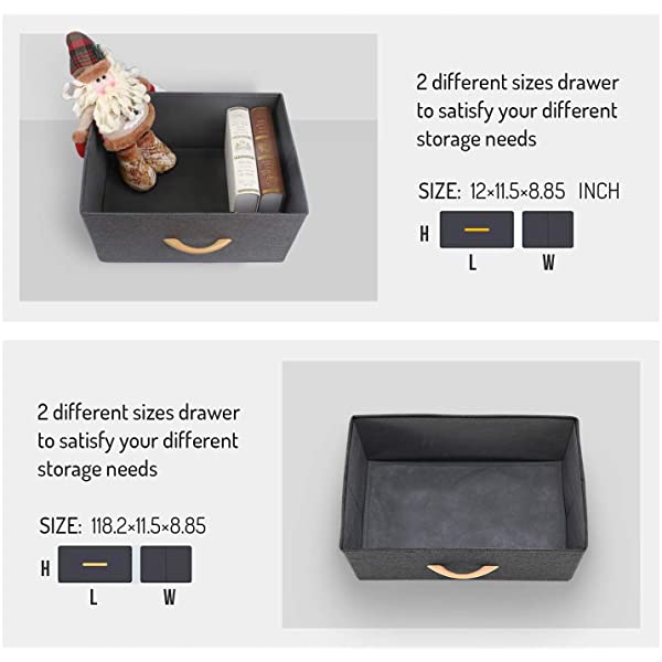 ROMOON Dresser Organizer with 5 Drawers, Fabric Storage Drawer Unit, Dresser Tower for Bedroom, Hallway, Entryway, Closets, Nursery - Wide Espresso