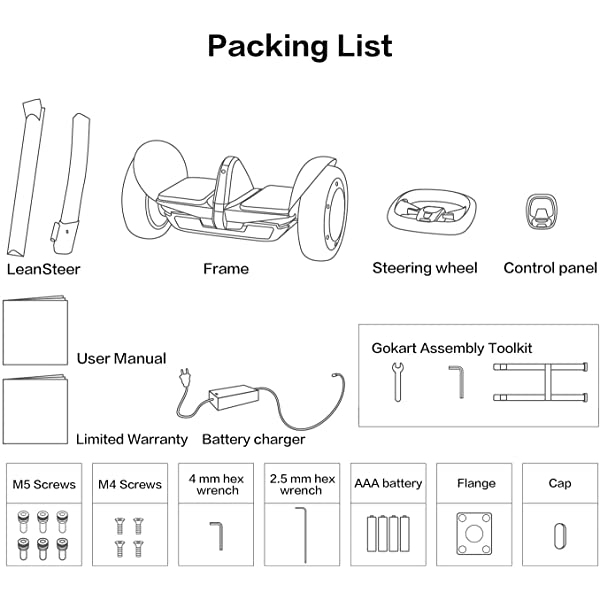 Segway Ninebot S and S-Max Smart Self-Balancing Electric Scooter with LED Light, Powerful and Portable, Compatible with Gokart kit Ninebot S, Black