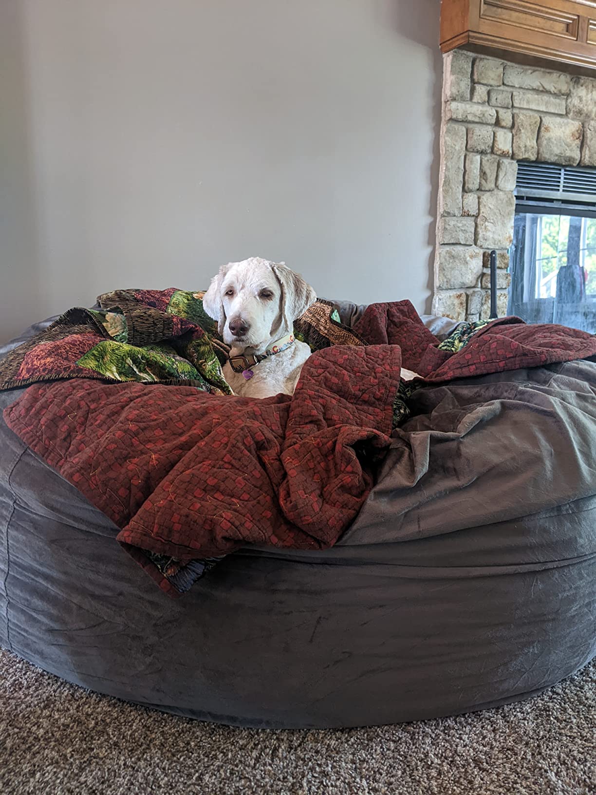 【Furniture】Giant 5' Memory Foam Furniture Bean Bag - Big Sofa with Soft Micro Fiber Cover