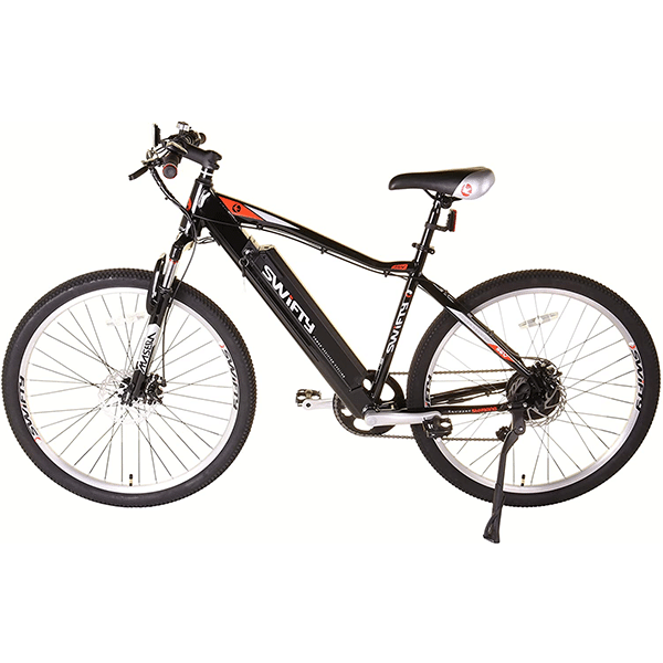 Schnelles Elektro-Mountainbike mit halbintegriertem Akku