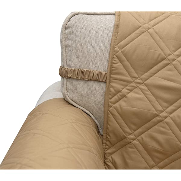 Ameritex Loveseat Cover Water-Resistant Quilted Furniture Protector with Back Nonslip Paws Slipcover for Dogs, Kids, Pets Loveseat Slipcover Stay in Place for Leather (46