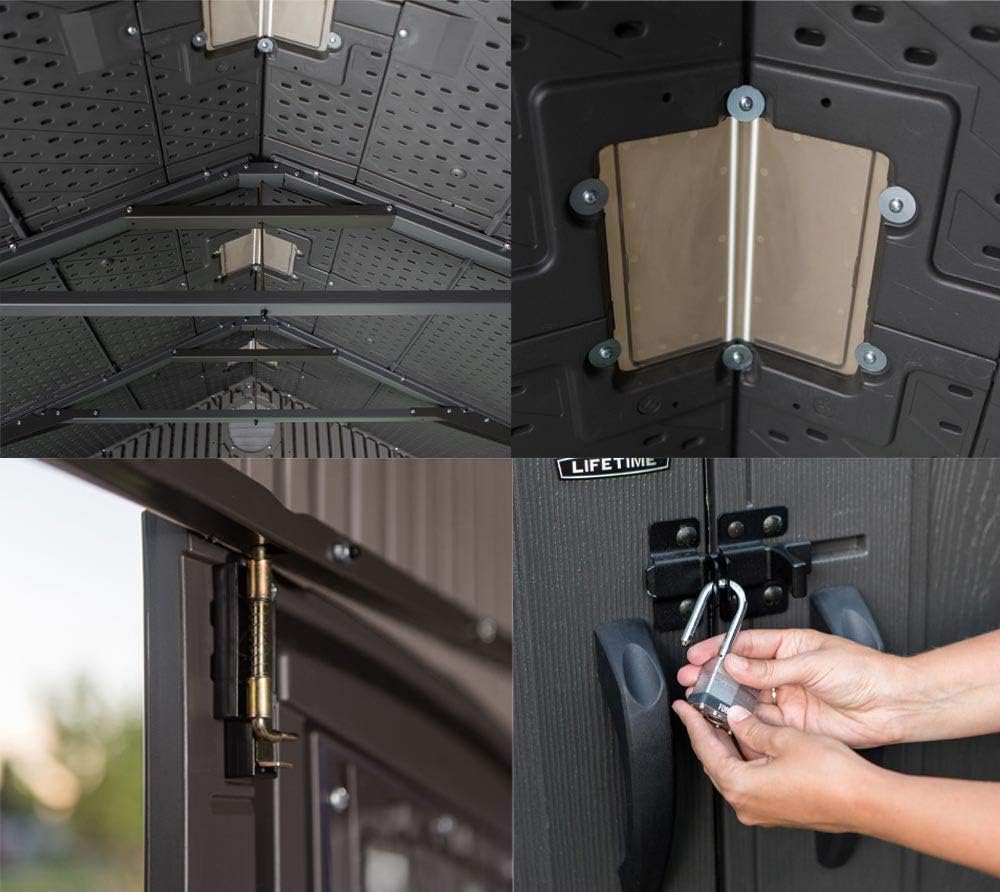 Lifetime 8 Ft. x 10 Ft. Outdoor Storage Shed Storm Dust