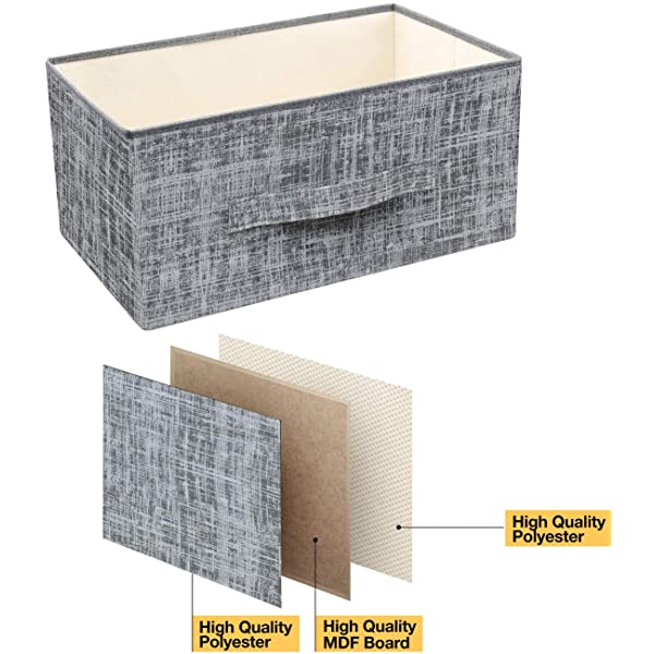 Sorbus Nightstand with 3 Drawers - Bedside Furniture & Accent End Table Chest for Home, Bedroom Accessories, Office, College Dorm, Steel Frame, Wood Top, Easy Pull Fabric Bins (Gray) Grey