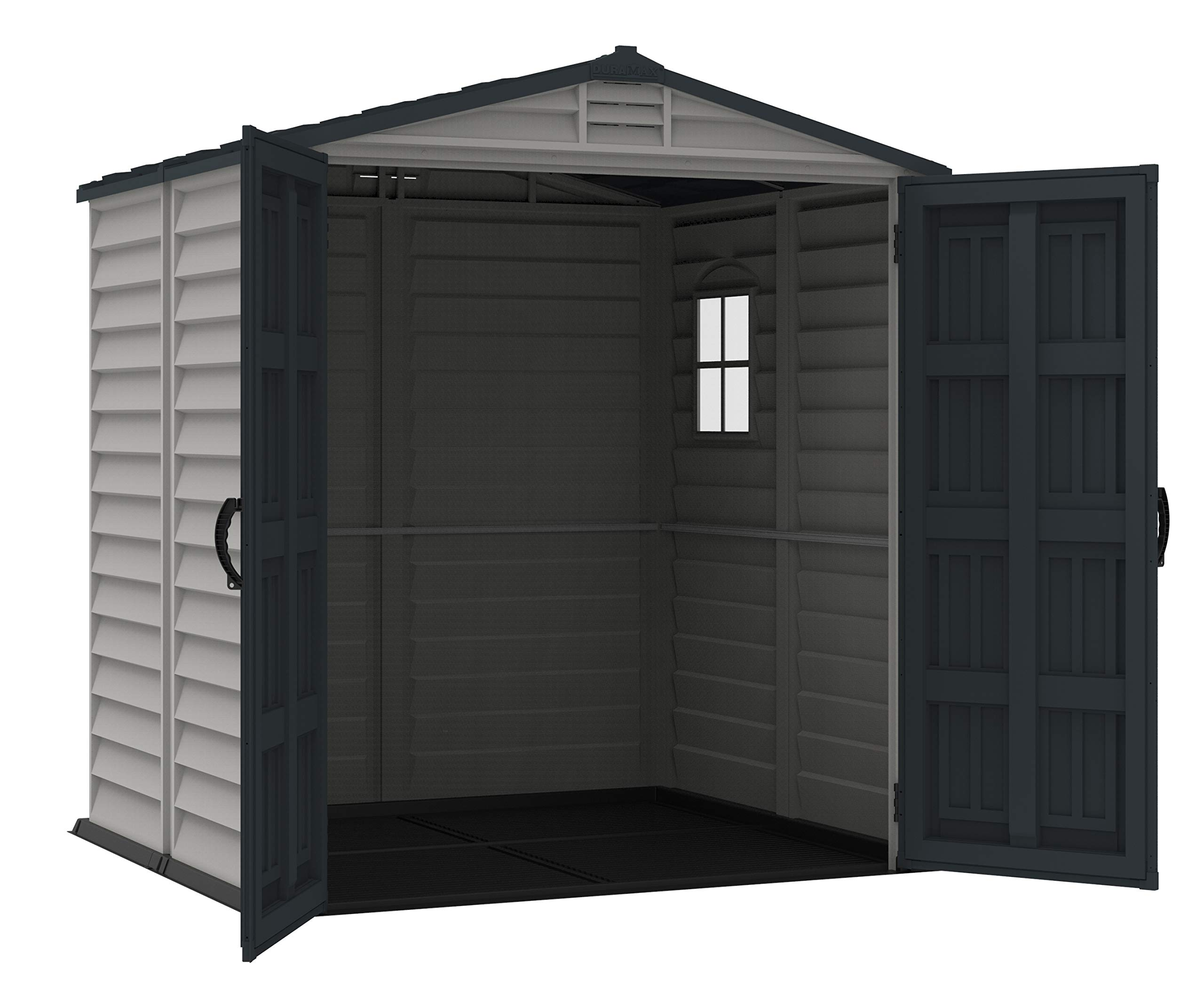 6' x 6' PLUS Plastic Garden Shed with Plastic Floor & Fixed Window