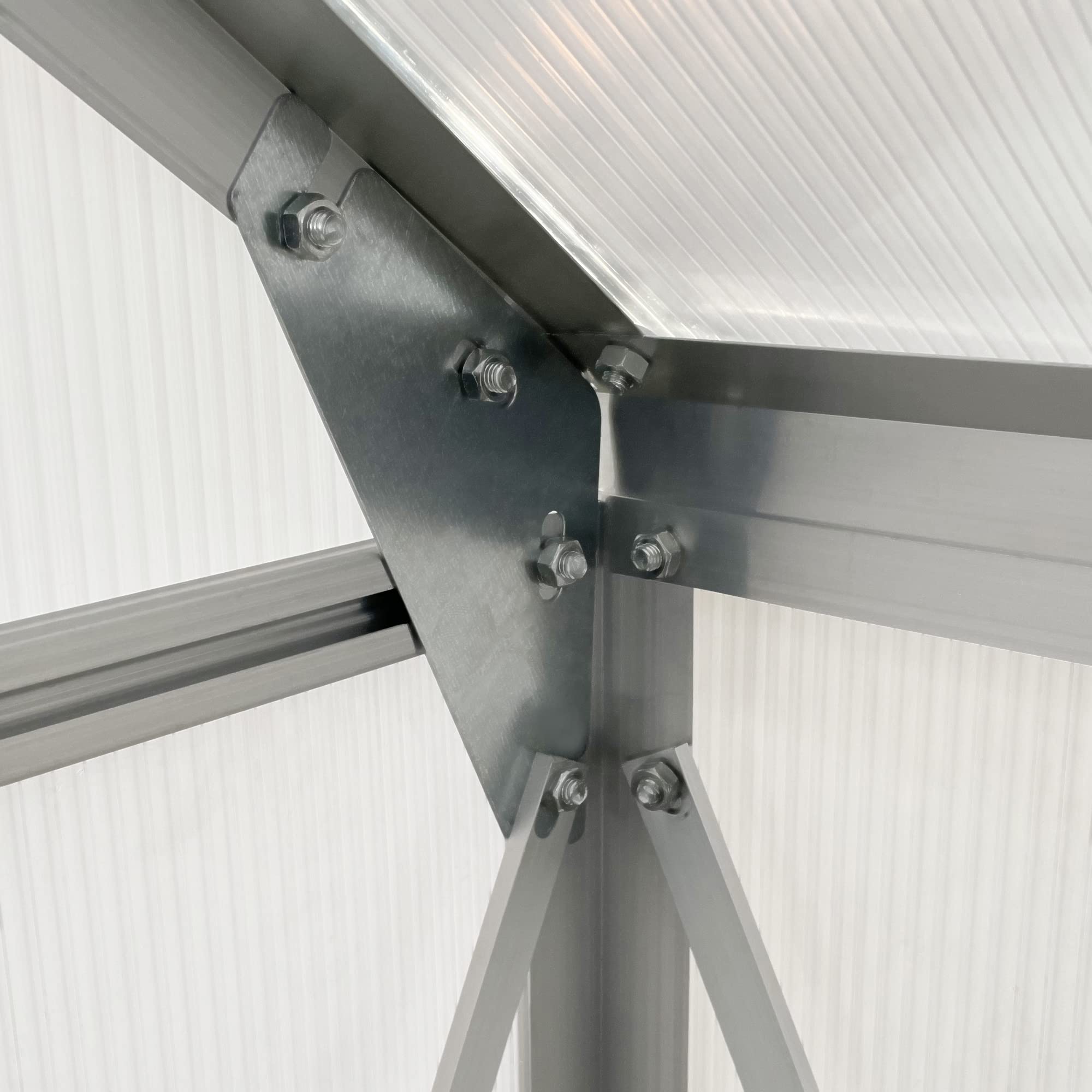 【Home & Garden】6' x 6' aluminum greenhouse polycarbonate walk-in garden greenhouse vents, sliding doors