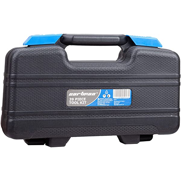 CARTMAN Orange 39-Piece Tool Set - General Household Hand Tool Kit with Plastic Toolbox Storage Case Orange 39pcs