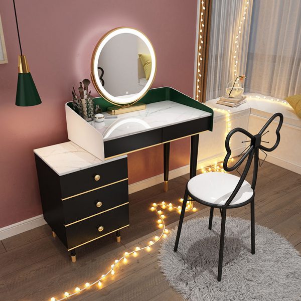 Velvet Footrest Stool Ottoman Modern Upholstered Dressing Table Footstool Side Table Seat Dressing Chair Strap