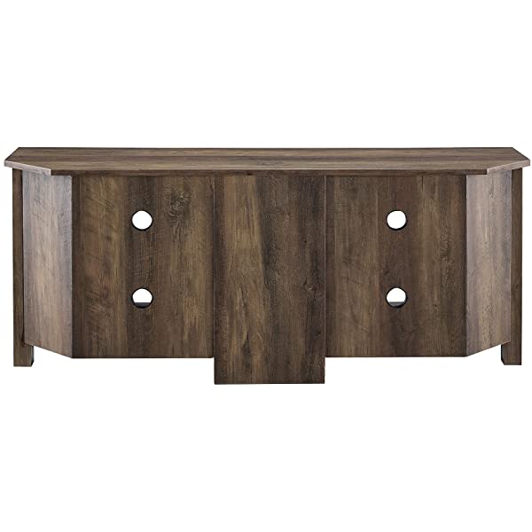 Walker Edison Wren Classic 4 Cubby TV Stand for TVs up to 65 Inches, 58 Inch, Black Black 58 InchTV Stand