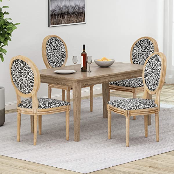 Christopher Knight Home Phinnaeus Beige Fabric Dining Chair (Set of 2), 2-Pcs Set Beige 2-Pcs Set