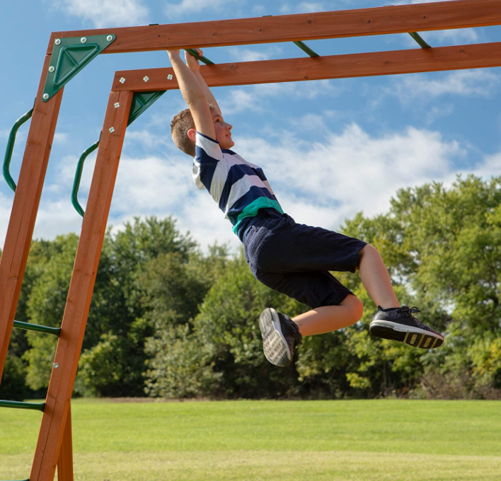 Backyard Discovery Skyfort II All Cedar Wood Swing Set