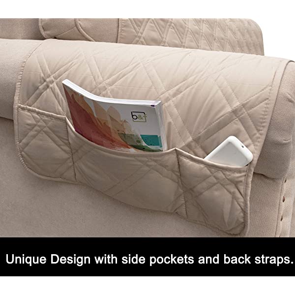 Ameritex Loveseat Cover Water-Resistant Quilted Furniture Protector with Back Nonslip Paws Slipcover for Dogs, Kids, Pets Loveseat Slipcover Stay in Place for Leather (46