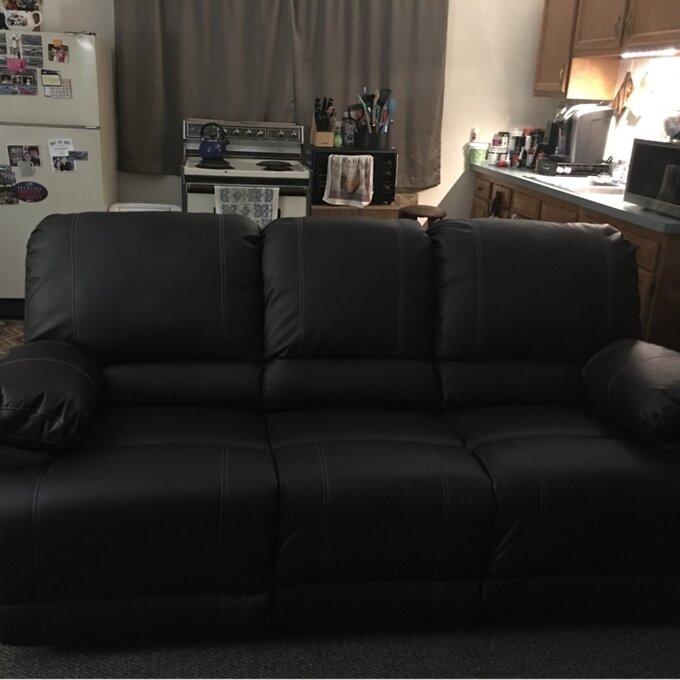 【Furniture】Edgar 81'' Vegan Leather Sofa