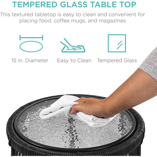 Best Choice Products Outdoor Rope Woven Sectional Patio Furniture L-Shaped Conversation Sofa Set for Backyard, Porch w/Thick Cushions, Detachable Lounger, Side Table - White