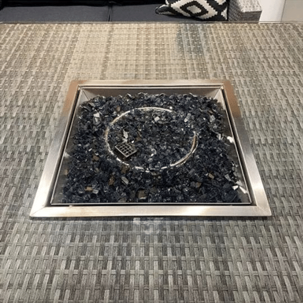 Chimes - Stone Grey Milan Deluxe Corner Dining Set With Firepit Table hotsale